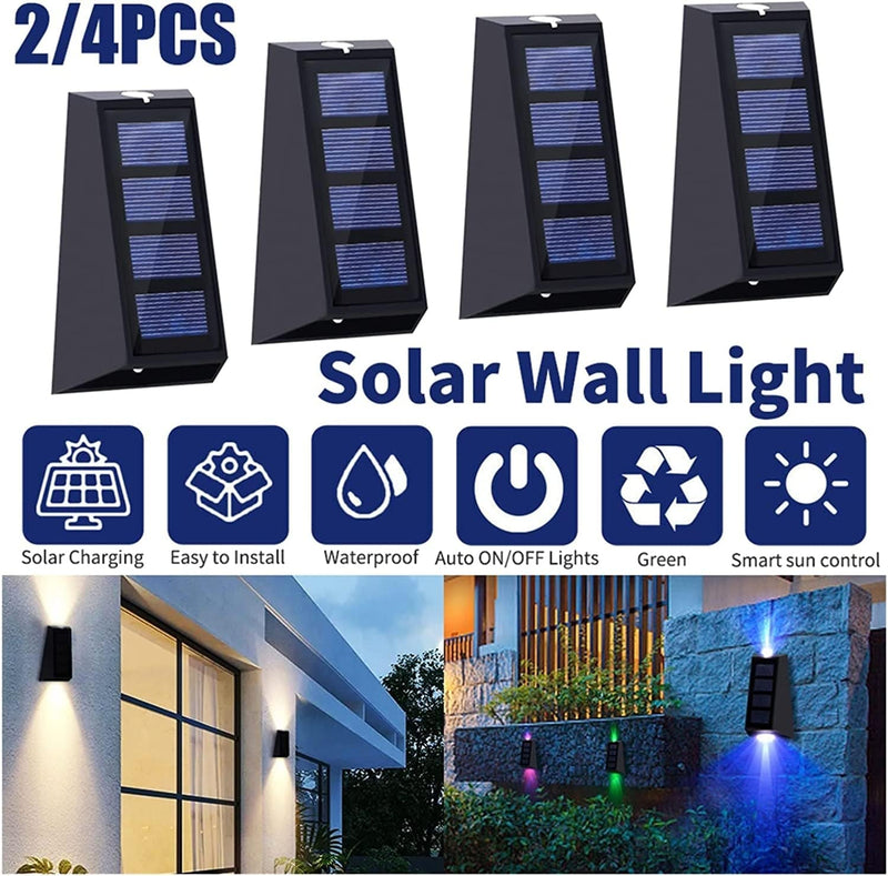 VALOYI Solar Light Outdoor Lamp PIR Motion Sensor LED Wall Lights Sconce Waterproof Solar for Garden Decoration Street Lamp Home (Color : Rose) Home & Garden > Lighting > Lamps VALOYI   