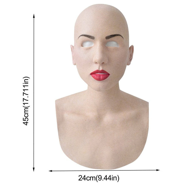 VALSEEL Mask Creepy Wrinkle Face Mask Latex Cosplay Party Props