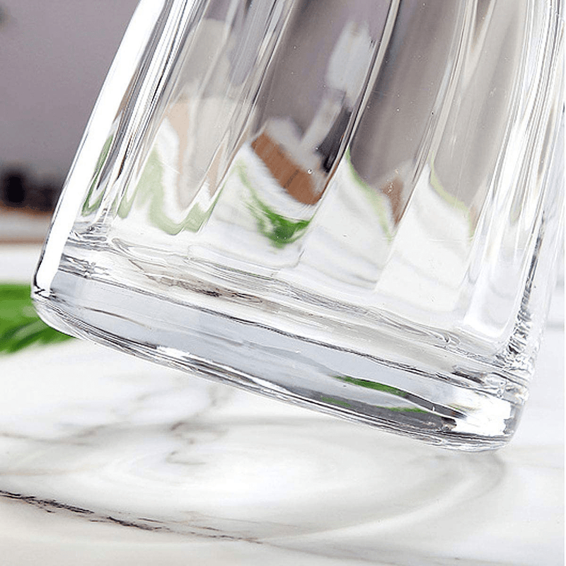 VanEnjoy 7 inch Clear Simple Glass Flower Vase, Decorative Gilded Rim Vase Home Decor for Indoor Centerpiece Home & Garden > Decor > Vases VanEnjoy   