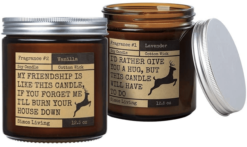 Vanilla Candles Gifts for Women - My Friendship is Like This Candle - Scented Candles are The Ideal Funny Gifts for Women in Your Life - Extra Large 25oz G.W with 12.5oz of Wax! (Vanilla)