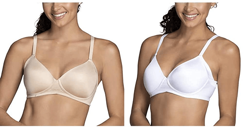 Vanity Fair Women's Full Coverage Beauty Back Smoothing Bra Apparel & Accessories > Clothing > Underwear & Socks > Bras Vanity Fair Wirefree With Side Smoothing - 2 Pack - Beige/White 38DD Wirefree