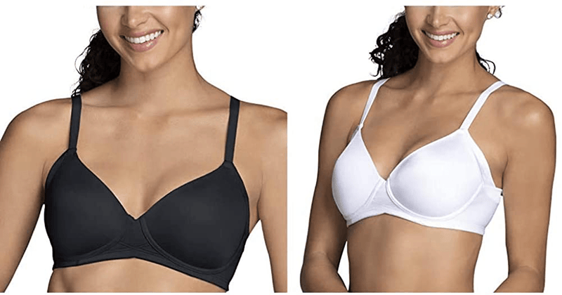 Vanity Fair Women's Full Coverage Beauty Back Smoothing Bra Apparel & Accessories > Clothing > Underwear & Socks > Bras Vanity Fair Wirefree With Side Smoothing - 2 Pack - Black/White Wirefree 40B