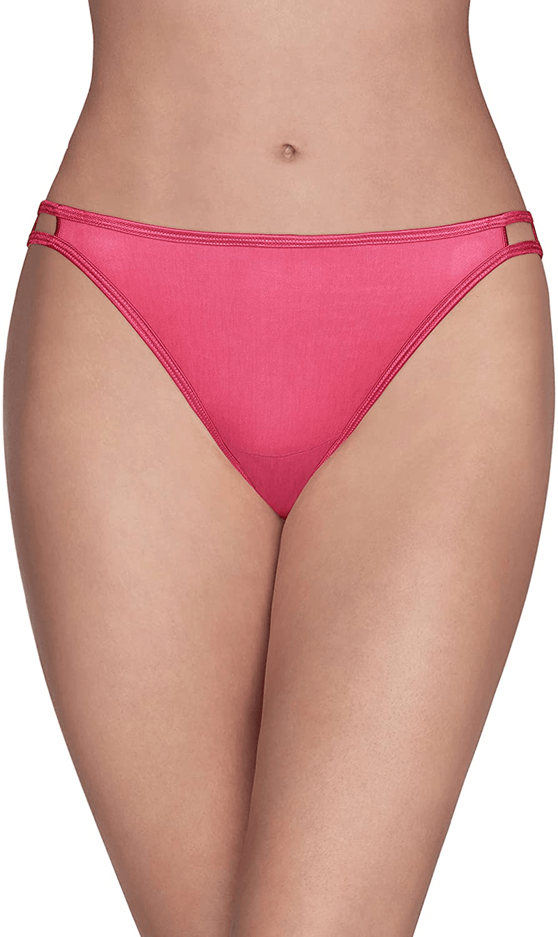Vanity Fair Women's Illumination String Bikini Panties (Regular & Plus Size)  Vanity Fair Jane Grey Pink 8 Regular