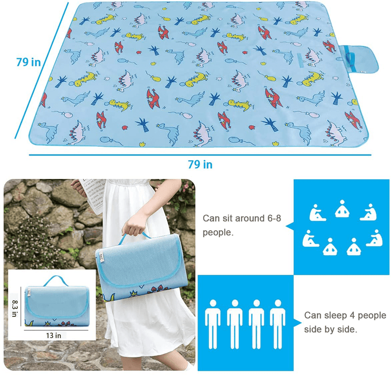 VANSU Picnic Blanket Large Size Sandproof Camping Blanket for 6-8 Adults Waterproof Foldable Lightweight Outdoor Blanket for Beach ,Travel, Camping, Hiking Home & Garden > Lawn & Garden > Outdoor Living > Outdoor Blankets > Picnic Blankets VANSU   