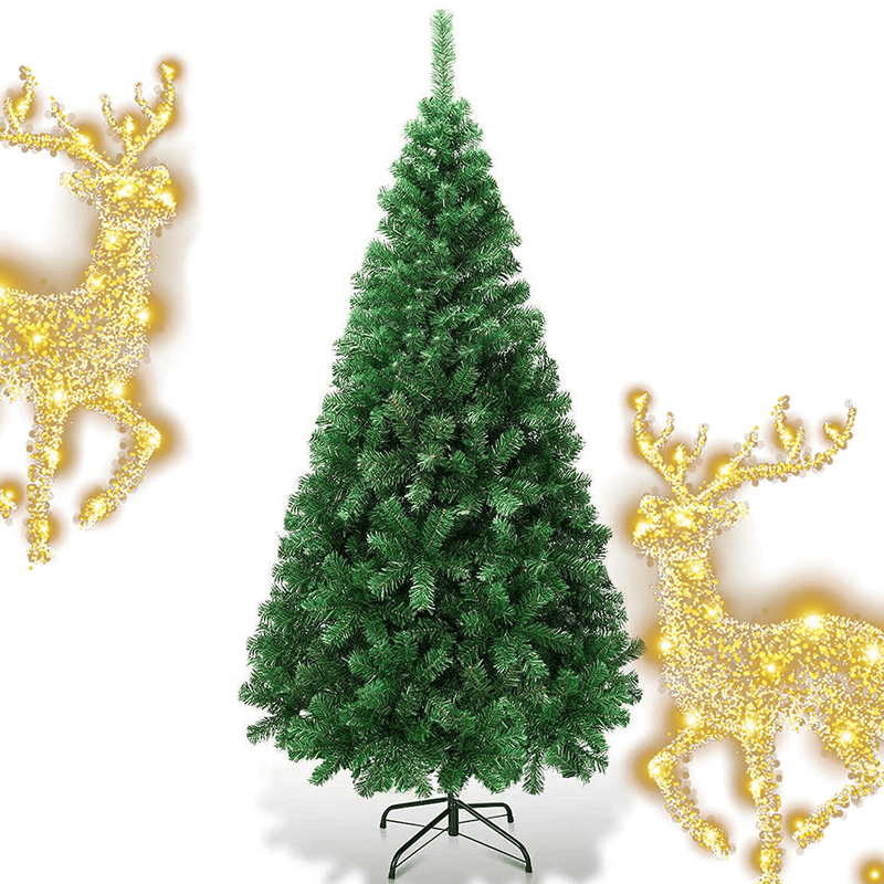 Vantiorango 6FT Artificial Christmas Tree with 1000 Tips, Green Xmas Tree with Metal Stand Home & Garden > Decor > Seasonal & Holiday Decorations > Christmas Tree Stands vantiorango 6FT  