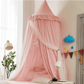 VARWANEO Bed Canopy for Girls Kids with Lights, Double Layer Princess round Dome Kids Mosquito Net Canopies Indoor Bedding Castle Play Tent Hanging House Decor Reading Nook Canopy(Green/White) Sporting Goods > Outdoor Recreation > Camping & Hiking > Mosquito Nets & Insect Screens VARWANEO Beige Pink/White  