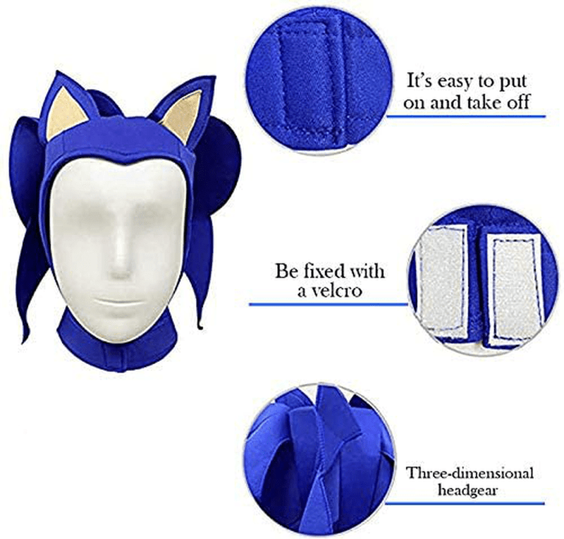 VARWANEO Halloween Deluxe Sonic The Hedgehog Costume Sonic Generations Cosplay Cartoon Bodysuit Jumpsuit for Kids Apparel & Accessories > Costumes & Accessories > Costumes VARWANEO   