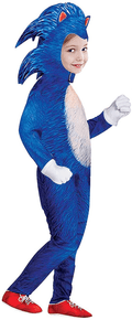 VARWANEO Halloween Deluxe Sonic The Hedgehog Costume Sonic Generations Cosplay Cartoon Bodysuit Jumpsuit for Kids Apparel & Accessories > Costumes & Accessories > Costumes VARWANEO B-sonic With Gloves Kids-S(Height:43"-47") 