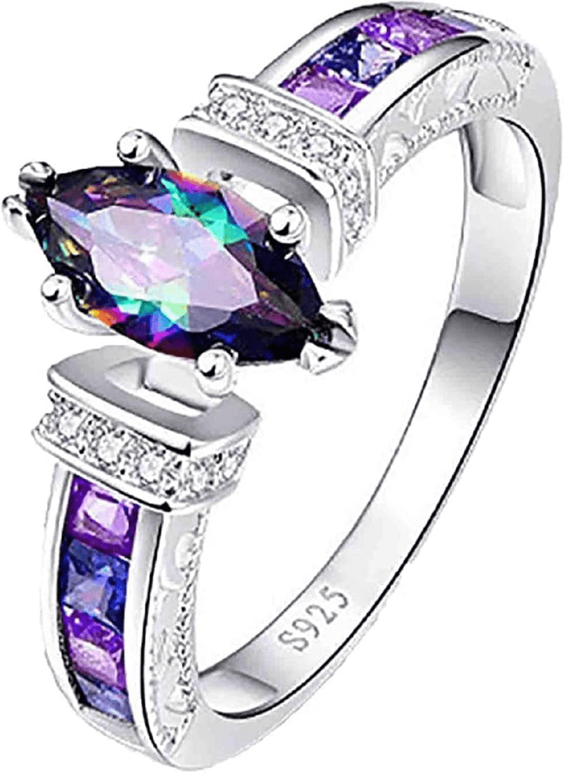 VARWANEO Women'S Ring 925 Silver Ring Engagement Wedding Birthday Valentine'S Day Jewelry Gift Home & Garden > Decor > Seasonal & Holiday Decorations VARWANEO   