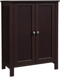 VASAGLE Bathroom Floor Storage Cabinet with Double Door Adjustable Shelf, 23.6 x 11.8 x 31.5 Inches White UBCB60W Home & Garden > Household Supplies > Storage & Organization VASAGLE Brown  