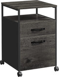 VASAGLE File Cabinet, Mobile Filing Cabinet with Wheels, 2 Drawers, Open Shelf, for A4, Letter Size, Hanging File Folders, Black UOFC071B16 Home & Garden > Household Supplies > Storage & Organization VASAGLE Charcoal Gray + Black 17.3”D x 16.5”W x 26.2”H 