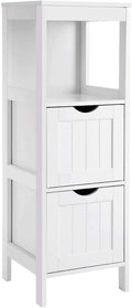 VASAGLE Floor Cabinet Multifunctional Bathroom Storage Organizer Rack Stand, 2 Drawers, White Home & Garden > Household Supplies > Storage & Organization VASAGLE White  