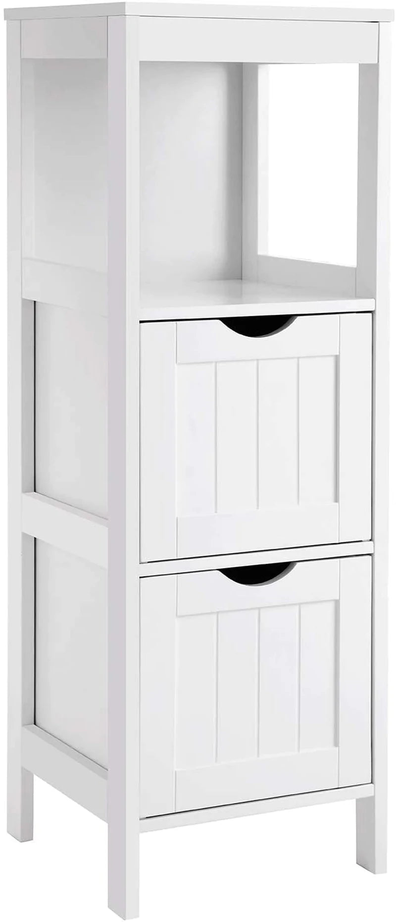 VASAGLE Floor Cabinet Multifunctional Bathroom Storage Organizer Rack Stand, 2 Drawers, White Home & Garden > Household Supplies > Storage & Organization VASAGLE White  