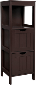 VASAGLE Floor Cabinet Multifunctional Bathroom Storage Organizer Rack Stand, 2 Drawers, White