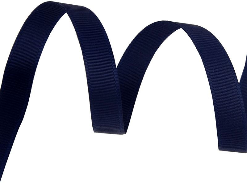 VATIN Solid 3/8" Grosgrain Ribbon, 50-Yard, Navy Blue
