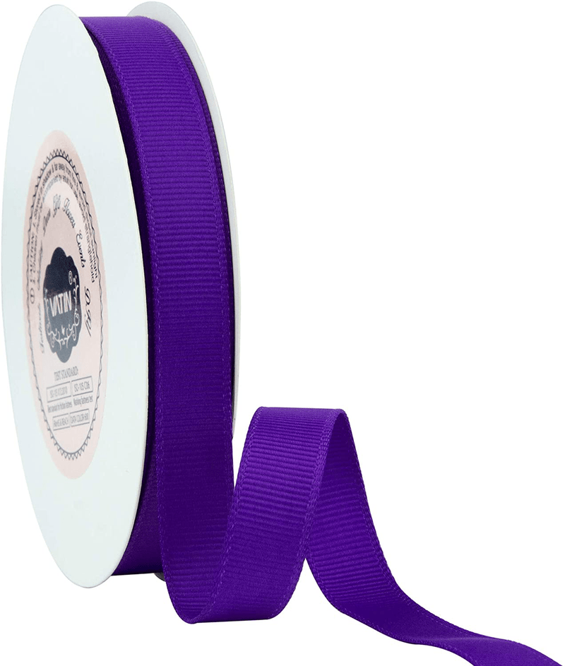 VATIN Solid 3/8" Grosgrain Ribbon, 50-Yard, Navy Blue Arts & Entertainment > Hobbies & Creative Arts > Arts & Crafts > Art & Crafting Materials > Embellishments & Trims > Ribbons & Trim VATIN Purple 1/2" X 50 Yards 