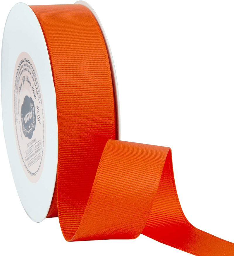 VATIN Solid 3/8" Grosgrain Ribbon, 50-Yard, Navy Blue Arts & Entertainment > Hobbies & Creative Arts > Arts & Crafts > Art & Crafting Materials > Embellishments & Trims > Ribbons & Trim VATIN Autumn Orange 1" X 50 Yards 