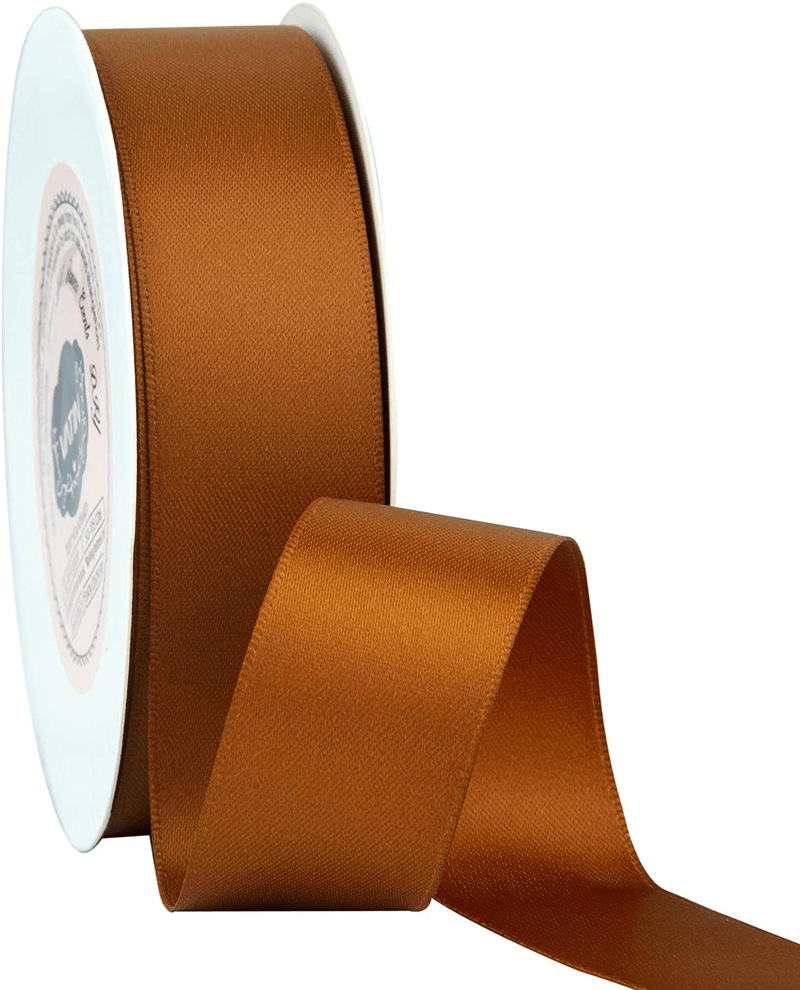 VATIN Solid Color Double Sided Polyester Satin Ribbon 10 Colors 3/8" X 5 Yard Each Total 50 Yds Per Package Ribbon Set, Perfect for Gift Wrapping, Hair Bow, Trimming, Sewing and Other Craft Projects Arts & Entertainment > Hobbies & Creative Arts > Arts & Crafts > Art & Crafting Materials > Embellishments & Trims > Ribbons & Trim VATIN Copper 1" X 25 Yards 