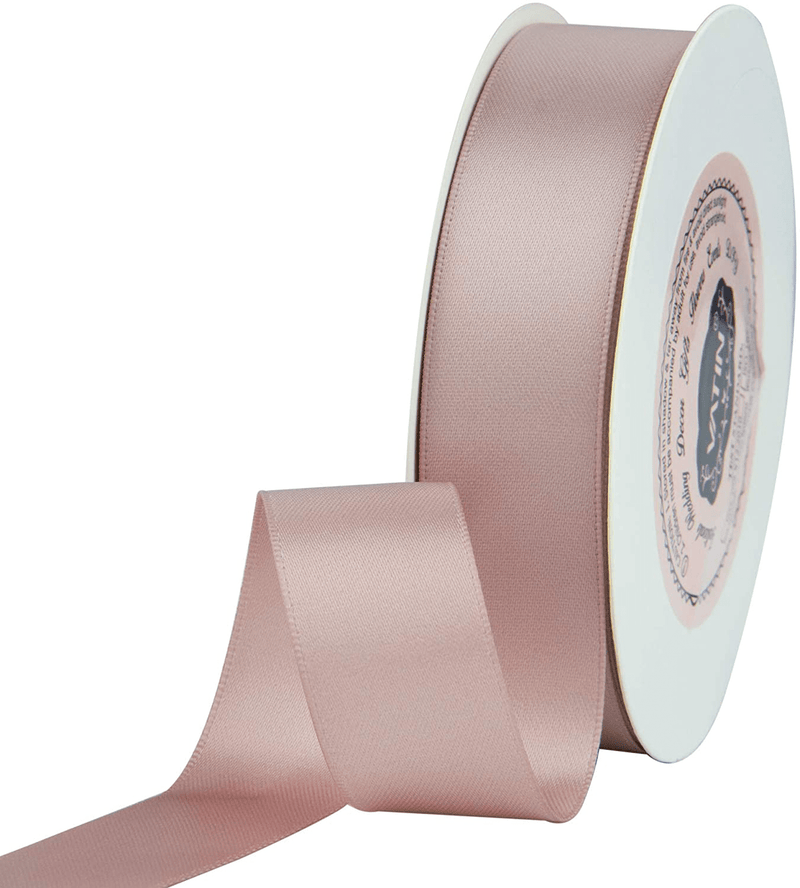 VATIN Solid Color Double Sided Polyester Satin Ribbon 10 Colors 3/8" X 5 Yard Each Total 50 Yds Per Package Ribbon Set, Perfect for Gift Wrapping, Hair Bow, Trimming, Sewing and Other Craft Projects Arts & Entertainment > Hobbies & Creative Arts > Arts & Crafts > Art & Crafting Materials > Embellishments & Trims > Ribbons & Trim VATIN Rose Gold 7/8" X 25 Yards 