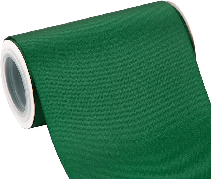 VATIN Solid Color Double Sided Polyester Satin Ribbon 10 Colors 3/8" X 5 Yard Each Total 50 Yds Per Package Ribbon Set, Perfect for Gift Wrapping, Hair Bow, Trimming, Sewing and Other Craft Projects Arts & Entertainment > Hobbies & Creative Arts > Arts & Crafts > Art & Crafting Materials > Embellishments & Trims > Ribbons & Trim VATIN Forest Green 4" X 5 Yards 