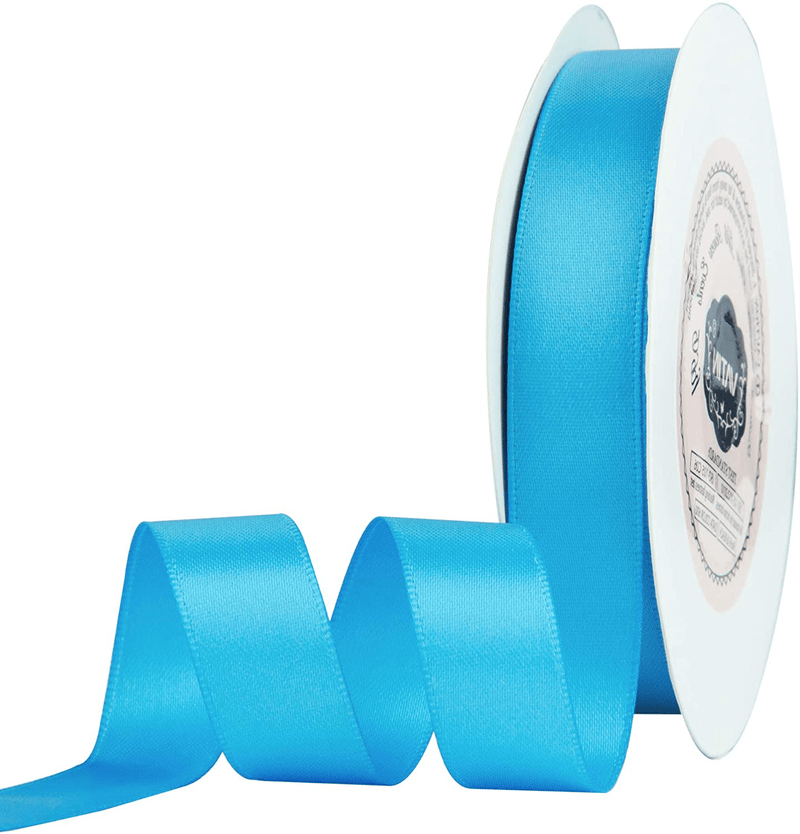 VATIN Solid Color Double Sided Polyester Satin Ribbon 10 Colors 3/8" X 5 Yard Each Total 50 Yds Per Package Ribbon Set, Perfect for Gift Wrapping, Hair Bow, Trimming, Sewing and Other Craft Projects Arts & Entertainment > Hobbies & Creative Arts > Arts & Crafts > Art & Crafting Materials > Embellishments & Trims > Ribbons & Trim VATIN Turquoise 5/8" X 25 Yards 