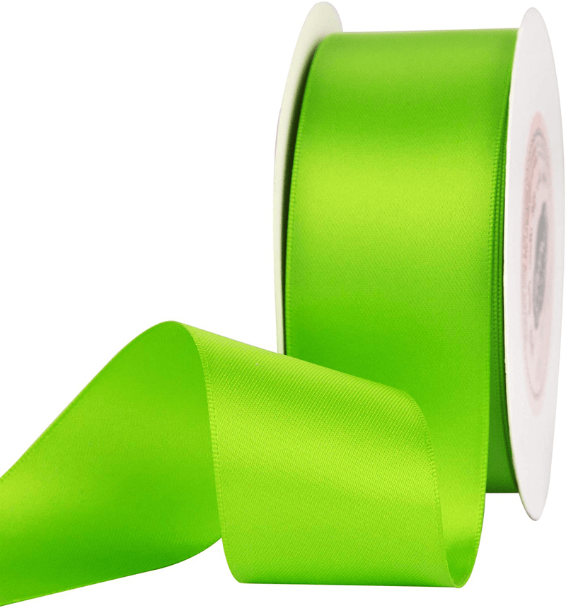 VATIN Solid Color Double Sided Polyester Satin Ribbon 10 Colors 3/8" X 5 Yard Each Total 50 Yds Per Package Ribbon Set, Perfect for Gift Wrapping, Hair Bow, Trimming, Sewing and Other Craft Projects Arts & Entertainment > Hobbies & Creative Arts > Arts & Crafts > Art & Crafting Materials > Embellishments & Trims > Ribbons & Trim VATIN Apple Green 1-1/2" X 25 Yards 