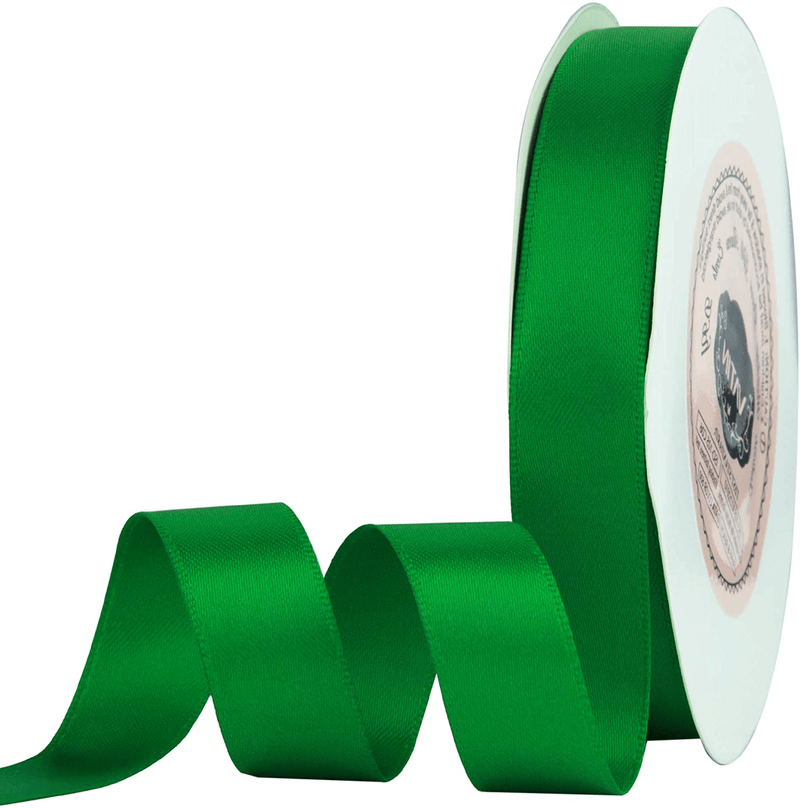 VATIN Solid Color Double Sided Polyester Satin Ribbon 10 Colors 3/8" X 5 Yard Each Total 50 Yds Per Package Ribbon Set, Perfect for Gift Wrapping, Hair Bow, Trimming, Sewing and Other Craft Projects Arts & Entertainment > Hobbies & Creative Arts > Arts & Crafts > Art & Crafting Materials > Embellishments & Trims > Ribbons & Trim VATIN Emerald Green 5/8" X 25 Yards 
