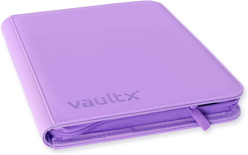 Vault X Premium Exo-Tec® Zip Binder - 4 Pocket Trading Card Album Folder - 160 Side Loading Pocket Binder for TCG (Purple)