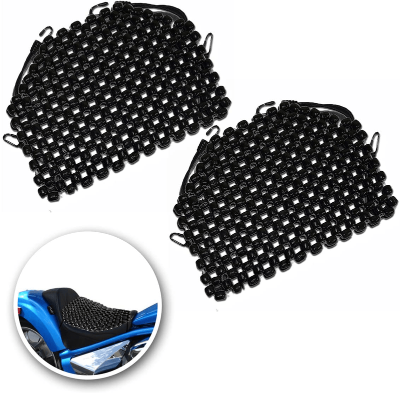 VaygWay Wood Beaded Seat Cushion – Wooden Beaded Motorcycle Seat Cover - Black Wood Double Strung Beads – Massage Comfort Cover Car Seat – Universal SUV Auto Office Home Motorcycle – 2 Pk Vehicles & Parts > Vehicle Parts & Accessories > Vehicle Maintenance, Care & Decor > Vehicle Covers > Vehicle Storage Covers > Motorcycle Storage Covers VaygWay Default Title  