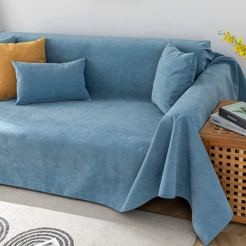Vclife Polyester Sofa Cover for Dogs Waterproof and Washable Blue Couch Cover for Pets, Sectional Sofa Slipcover Furniture Protector Sofa Cover (Blue, 71 ''X134'') Home & Garden > Decor > Chair & Sofa Cushions VClife   