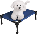 Veehoo Cooling Elevated Dog Bed, Portable Raised Pet Cot with Washable & Breathable Mesh, No-Slip Rubber Feet for Indoor & Outdoor Use, Large, Silver Gray Animals & Pet Supplies > Pet Supplies > Dog Supplies > Dog Beds Veehoo Blue-Mesh Small (Pack of 1) 