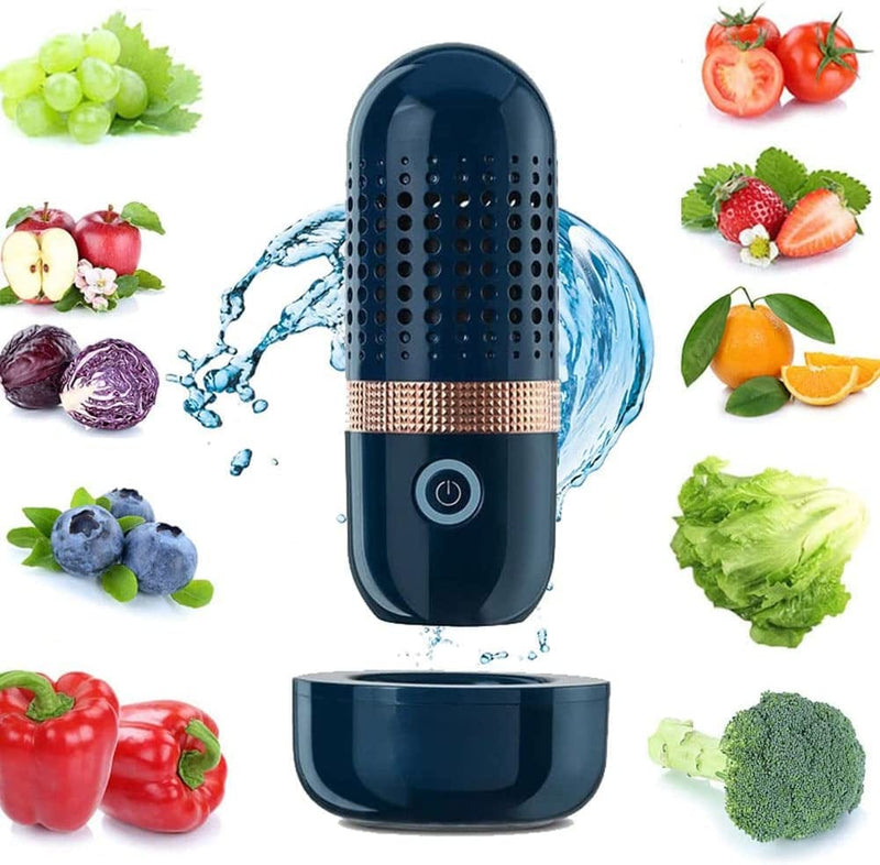 Vegetable and Fruit Cleaning Machine, Portable Fruit and Vegetable Cleaner, USB Rechargeable Household Appliances Food Purifier Home & Garden > Household Supplies > Household Cleaning Supplies Cueplo A  