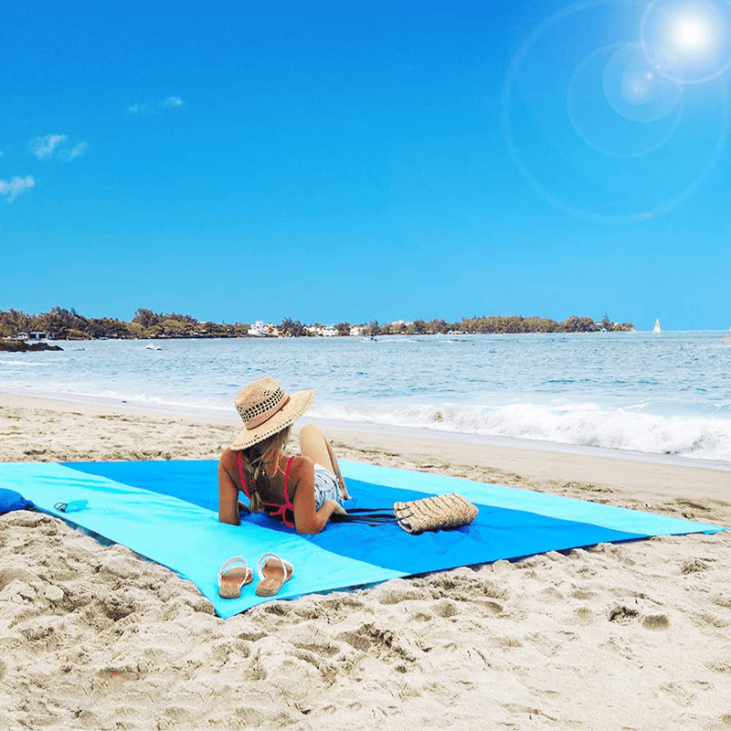 VELAZZIO Sand Free Beach Blanket - 79" X 83" Waterproof Sandproof Beach Mat, Lightweight Durable Picnic Blankets, Portable Mat for Travel, Camping, Hiking Home & Garden > Lawn & Garden > Outdoor Living > Outdoor Blankets > Picnic Blankets VELAZZIO 79" X 83"  