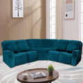Velvet Armless Lounge Chaise Slipcover, Stretch Chaise Couch Cover Lounge Chair Sofa Slipcover Pet Furniture Cover Machine Washable Recliner Sofa Slipcover (White)(Ship from US) Home & Garden > Decor > Chair & Sofa Cushions ele ELEOPTION D Blue 5 Seat 