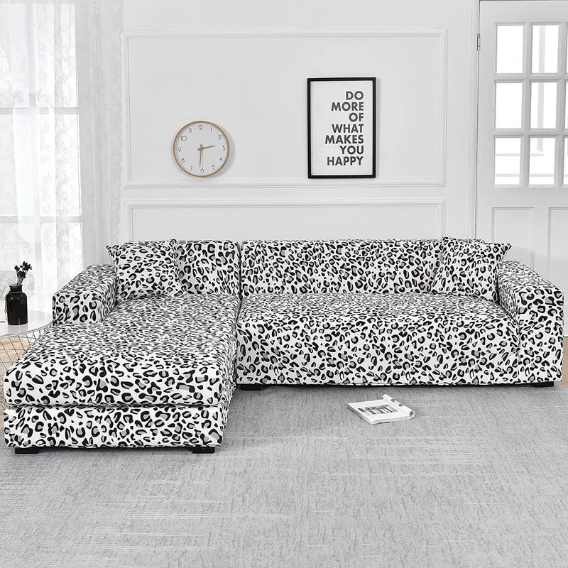Velvet Armless Lounge Chaise Slipcover, Stretch Chaise Couch Cover Lounge Chair Sofa Slipcover Pet Furniture Cover Machine Washable Recliner Sofa Slipcover (White)(Ship from US) Home & Garden > Decor > Chair & Sofa Cushions ele ELEOPTION C Leopard L shape 3+3 seat 