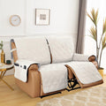 Velvet Loveseat Recliner Cover 2 Seat Reclining Loveseat Covers Chair Cover Sofa Slipcover 6 Pieces Cushion Couch Furniture Protector Coffee (Ship from US) Home & Garden > Decor > Chair & Sofa Cushions ele ELEOPTION White 2 Seat 