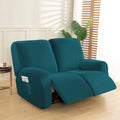 Velvet Loveseat Recliner Cover 2 Seat Reclining Loveseat Covers Chair Cover Sofa Slipcover 6 Pieces Cushion Couch Furniture Protector Coffee (Ship from US) Home & Garden > Decor > Chair & Sofa Cushions ele ELEOPTION B Emerald Green 2 Seat 