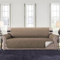 Velvet Loveseat Recliner Cover 2 Seat Reclining Loveseat Covers Chair Cover Sofa Slipcover 6 Pieces Cushion Couch Furniture Protector Coffee (Ship from US) Home & Garden > Decor > Chair & Sofa Cushions ele ELEOPTION Rhombus Taupe 3 Seat 