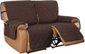 Velvet Loveseat Recliner Cover 2 Seat Reclining Loveseat Covers Chair Cover Sofa Slipcover 6 Pieces Cushion Couch Furniture Protector Coffee (Ship from US) Home & Garden > Decor > Chair & Sofa Cushions ele ELEOPTION Brown 2 Seat 