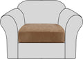 Velvet Stretch Couch Cushion Cover Plush Cushion Slipcover for Chair Cushion Furniture Protector Seat Cushion Sofa Cover with Elastic Bottom Washable (1 Pack, Camel) Home & Garden > Decor > Chair & Sofa Cushions H.VERSAILTEX Camel 1 