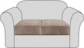 Velvet Stretch Couch Cushion Cover Plush Cushion Slipcover for Chair Cushion Furniture Protector Seat Cushion Sofa Cover with Elastic Bottom Washable (1 Pack, Camel) Home & Garden > Decor > Chair & Sofa Cushions H.VERSAILTEX Taupe 2 