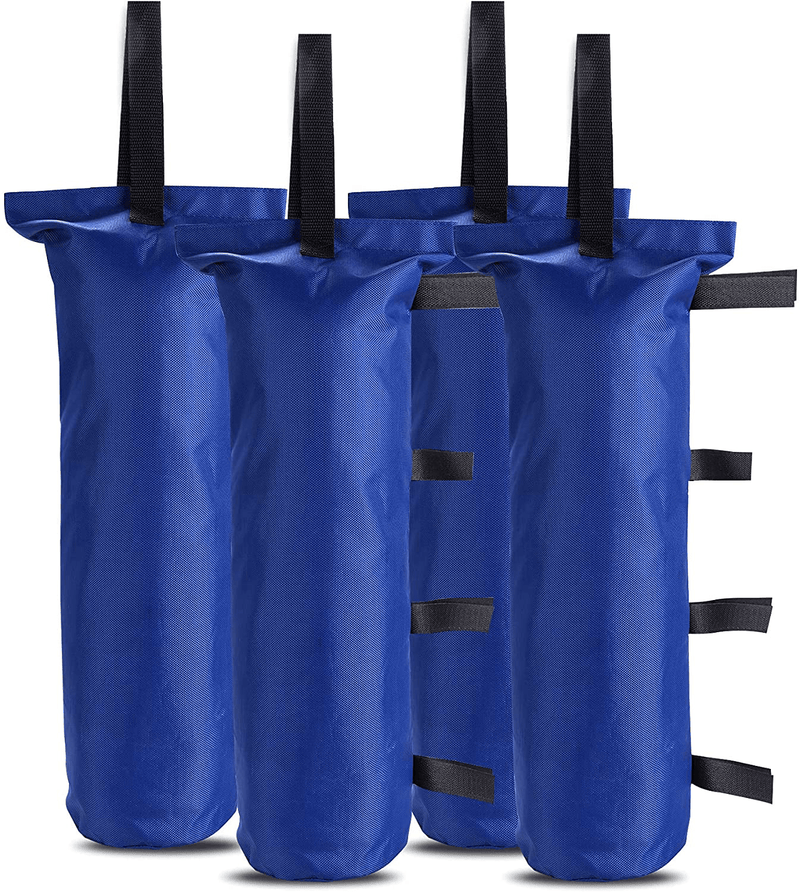 venrey 4-Pack 112 LBS Canopy Sandbags Weight Bags, Outdoor Pop Up Canopy Tent Gazebo Weight Sand Bag Anchor Kit, Sand Bags Without Sand - Black Home & Garden > Lawn & Garden > Outdoor Living > Outdoor Structures > Canopies & Gazebos venrey 4-Pack Blue  