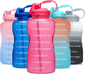 Venture Pal Large 1 Gallon/128 OZ (When Full) Motivational BPA Free Leakproof Water Bottle with Straw & Time Marker Perfect for Fitness Gym Camping Outdoor Sports Sporting Goods > Outdoor Recreation > Winter Sports & Activities Venture Pal R4-Pink  