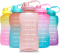 Venture Pal Large 1 Gallon/128 OZ (When Full) Motivational BPA Free Leakproof Water Bottle with Straw & Time Marker Perfect for Fitness Gym Camping Outdoor Sports Sporting Goods > Outdoor Recreation > Winter Sports & Activities Venture Pal R2-Light Pink  