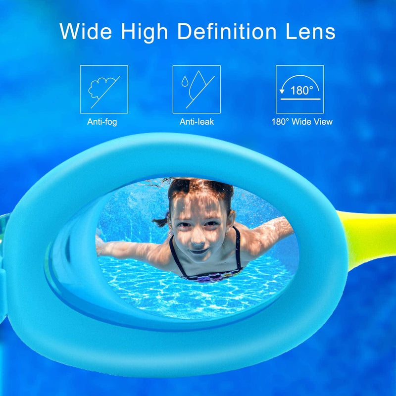 VETOKY Kids Swim Goggles, Pack of 2 anti Fog Swimming Goggles UV Protection Clear No Leaking for Child and Youth Ages 3-12 Sporting Goods > Outdoor Recreation > Boating & Water Sports > Swimming > Swim Goggles & Masks huituo   