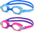 VETOKY Kids Swim Goggles, Pack of 2 anti Fog Swimming Goggles UV Protection Clear No Leaking for Child and Youth Ages 3-12 Sporting Goods > Outdoor Recreation > Boating & Water Sports > Swimming > Swim Goggles & Masks huituo Blue+blue/Purple+pink  