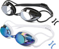 Vetoky Swim Goggles, anti Fog Swimming Goggles UV Protection Mirrored & Clear Sporting Goods > Outdoor Recreation > Boating & Water Sports > Swimming > Swim Goggles & Masks huituo Blue+black  