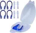 VGEBY Nose Clips Set, 4Pcs Waterproof Soft Silica Gel Swimming Nose Clips Nose Ear Plugs Box Packed Set for Adults Kids Noise Cancelling Swim Dive Supplies Sporting Goods > Outdoor Recreation > Boating & Water Sports > Swimming VGEBY Blue  
