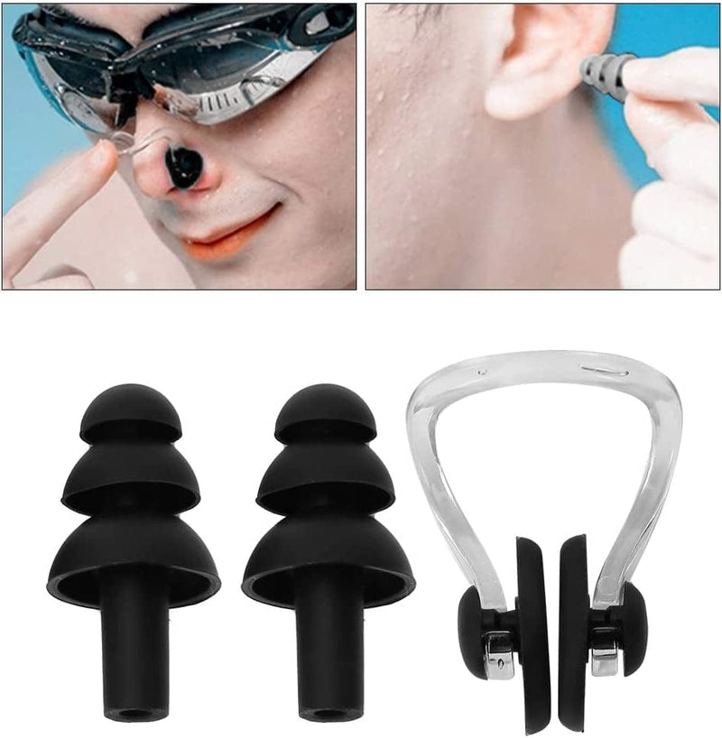VGEBY Swimming Nose Clip Earplugs, Silicone Soft Swim Protector Kits with Box for Swimming Diving Sporting Goods > Outdoor Recreation > Boating & Water Sports > Swimming VGEBY   