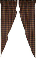 VHC Brands Heritage Farms Primitive Check Short Panel Set of 2 63X36 Country Curtains, Burgundy Home & Garden > Decor > Window Treatments > Curtains & Drapes VHC Brands Burgundy 84x36 Prairie Panel Set 